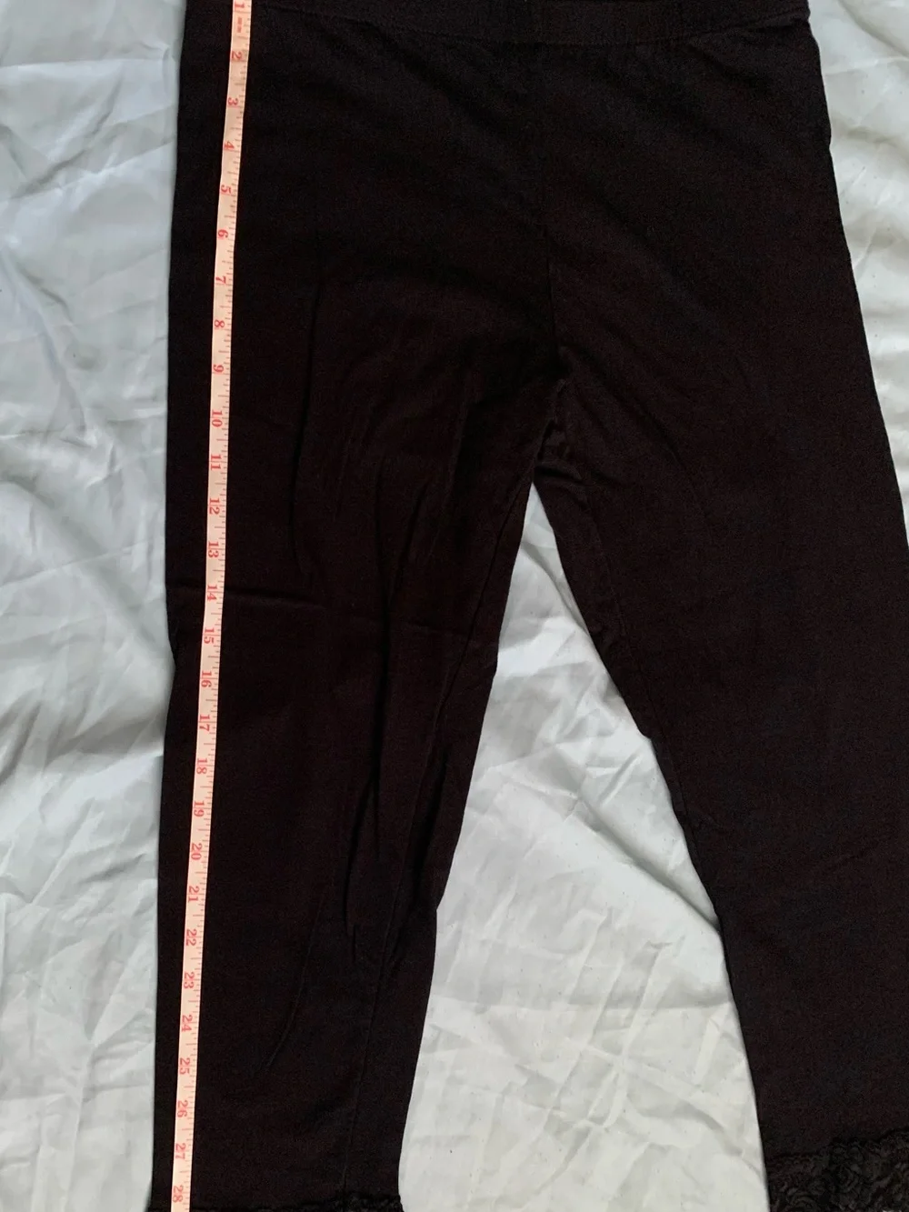 Apt. 9 Black Girls' Lace-Hem Leggings